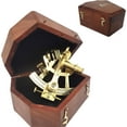 thumbnail image 4 of Brass Nautical Buy Marine Navigation Antique Navigation Sextant - with Wooden Box, 4 of 6