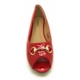 thumbnail image 5 of Victoria K Open Toe Gold Buckle Ballerina Flats (Women), 5 of 14