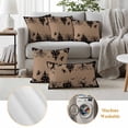 thumbnail image 6 of Halloween Castle Outdoor Waterproof Pillow Covers, Horrible Witch Evil Pumpkin Brown Vintage Decorative Rectangle Throw Pillowcase Sofa Cushion Sham for Patio/Couch/Chair, 20"x12" 2 Pack, 6 of 8
