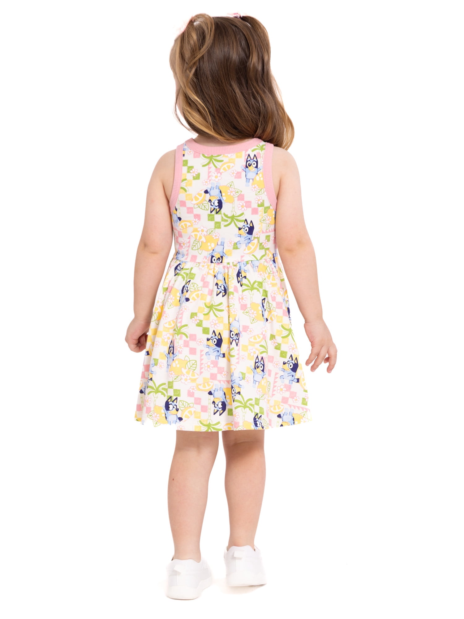 Bluey Toddler Girls Allover Print Graphic Tank Dress, Sizes 12M-5T