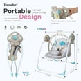 thumbnail image 3 of Vikua Baby Swings for Ifants,6-Speed Portable Compact Baby Swing with Toys for 0-9 Months 6-25 lbs,Unisex,White Gray, 3 of 6