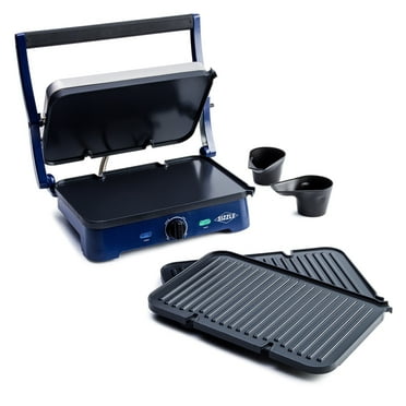 Blue Diamond Cookware CC002899-001 Sizzle Deluxe Electric Griddle and Grill Pan, Plates