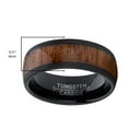 thumbnail image 5 of Metal Masters Mens Genuine Rose Wood Tungsten Ring Band Wedding Engagement Inlay 8mm, 5 of 8