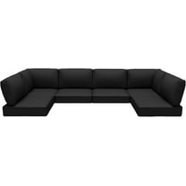 Yalissey Outdoor Replacement Cushions for Patio Furniture,Water-Resistant Sofa Cushions for Rattan Wicker Sectional Patio Conversation Sets,14-Piece Outdoor Couch Cushions Patio Sofa,Black