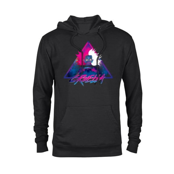 Disney Villains Cruella 90s Rock Band T-Shirt - Pullover Hoodie for Adults - Customized-Black