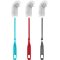Konex Bottle Brush 3-Pack – Long Bottle Cleaner and Washer Brushes for Water Bottles, Glassware, Jars, and Vases (16-Inch)