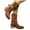Brown, variant on Suede Cowboy Boots for Women Wide Width Causal Chunky Heel Buckle Strap Slip On Mid Calf Cowgirl Booties
