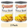 (2 pack) Hanover Butter Beans Large Lima Beans in Sauce, 15.5 oz Can – Rich-in-Fiber Southern-Style Side
