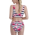 thumbnail image 5 of High Waisted Bikini Sets For Women, Flamingos Swimsuits Tummy Control, Two Pieces Bathing Suit, 5 of 8