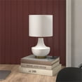 thumbnail image 4 of Henn&Hart 7" Matte White Ceramic/Fabric Mini Lamp, 4 of 10