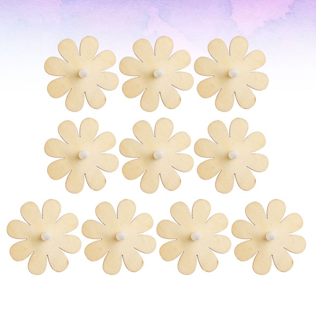 WHAMVOX 10Pcs Kaleidoscope Toys for Kids Wood Beige Gyroscope for Creativity Development DIY