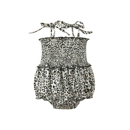 

Bagilaanoe Newborn Baby Girl Clothes 3 6 9 12 Months Ruched Sleeveless Suspender Rompers Summer Outfit Set