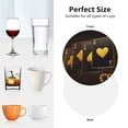 thumbnail image 6 of Disketp Casino Playing Cards Funny Coasters,4 Pcs Leather Coasters with Holder, Perfect Housewarming Hostess Gifts,Protect Furniture from Water Marks Scratch and Damage-Round Shape, 6 of 6
