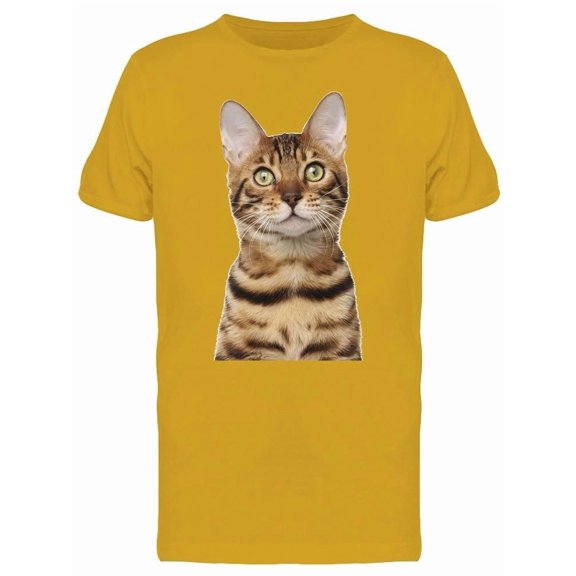 Alert Young Bengal Cat Tee Men's -Image by Shutterstock