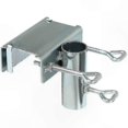 thumbnail image 1 of Silver Balcony Umbrella Holder for Railings, 1pc Outdoor Parasol Stand, 1 of 5