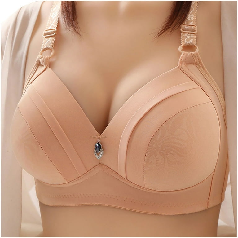 No Wire Front Closure Bras for Women Wireless Seamless Plus Size Push Up  Padded Comfort Support Lift Womens Bralette
