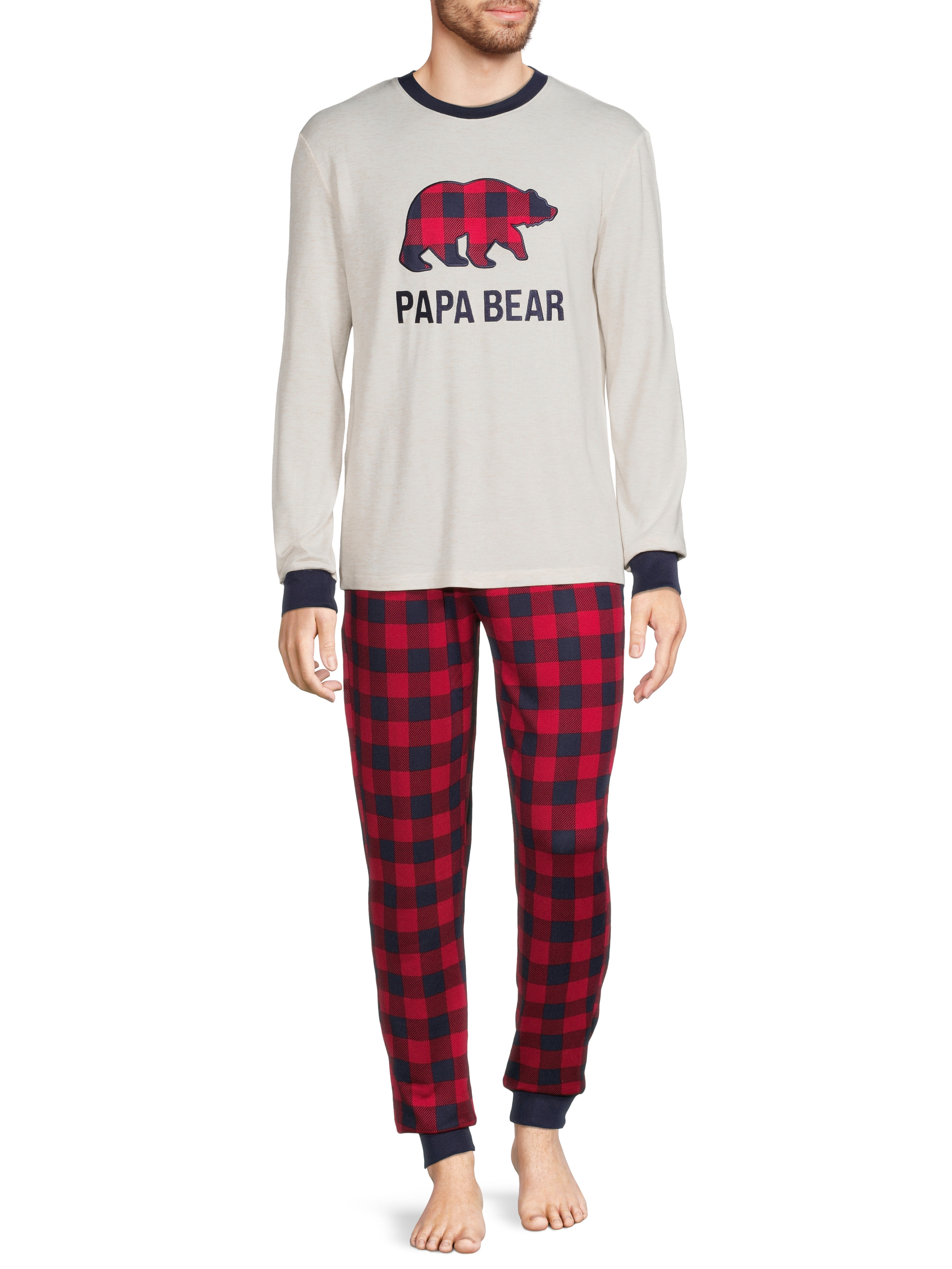 Dearfoams Men's Holiday Matching Family Pajamas Set, 2-Piece, Sizes S-3X