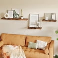 thumbnail image 5 of Set of 4 Floating Wall Shelves, 15.8-Inch Brown Wall Mounted Shelves with Hidden Brackets, Rustic Storage and Display Shelves for Bathroom, Bedroom, Living Room, Kitchen and Office, 5 of 7