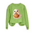 thumbnail image 2 of Mutghys Women's Halloween Sweatshirts Cute Ghost Halloween Print Crewneck Pullover Casual Sweater Home Party Loose Comfy Fall Winter Sweatshirts, 2 of 5