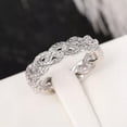 thumbnail image 4 of K-KED Braided Cubic Zircon Ring Fashion 925 Silver Filled Party Delicate Jewelry Sz 6-10-8, 4 of 6