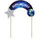 thumbnail image 3 of 45 piezas de decoración para cupcakes del espacio exterior, suministros para fiestas de planetas, decoraciones de cumpleaños, decoración de cupcakes de astronauta de cohetes, parte temática de la nave Afortunado Sencillez, 3 of 3