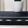 thumbnail image 4 of SAFAVIEH Bella Danita Plain Dotted Bordered Wool Runner Rug, Black/Ivory, 2'3" x 11'7", 4 of 9