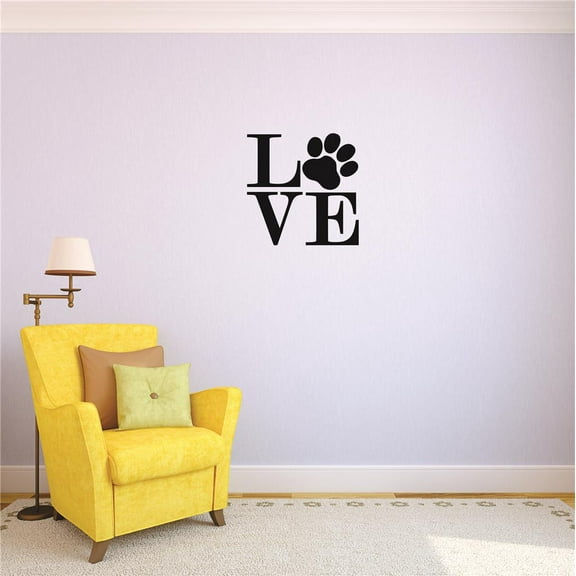 Custom Decals Love Wall Art Size: 20 X 20 Inches Color: Black