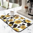 thumbnail image 2 of Washable Rubber Sunflower Cute Floral Dish Drying Mats for Kitchen Counter Home Large Coffee Bar Pad Accessories and Decor for Utensils Stemware 19.5''x12'', 2 of 7