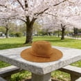 thumbnail image 2 of Sun Hats for Women Concave Top Suede Top Hat with Tassel Braided Sun Protection Hat, 2 of 5