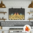 thumbnail image 4 of Renewold Stove Top Cover Protector Glass Stove Guard Anti-slip Scratch Resistant Cooktop Protector Range Cover Extra Counter Space, 29'' x 21'', Rooster Wheat Daisy Black, 4 of 7