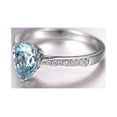 thumbnail image 4 of Elegant 1 Carat Pear cut Topaz and Diamond Engagement Ring for Women in White Gold, 4 of 4