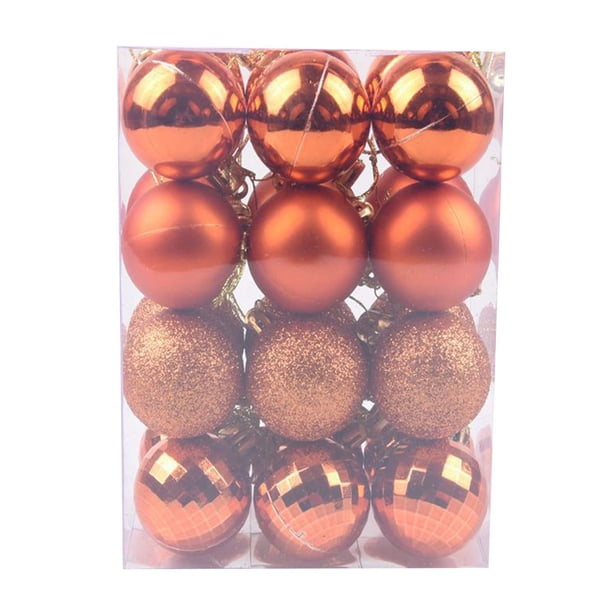 Adornos Navideños De Plástico Para Colgar En El Árbol De Navidad, 4 Cm, Paquete De 24