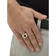 thumbnail image 2 of PalmBeach Jewelry Men's 1.78 TCW Square-Cut Simulated Ruby, Blue Spinel and Cubic Zirconia Octagon Ring Gold-Plated, 2 of 4