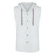 thumbnail image 2 of Camisa sin mangas con capucha y botones para hombre - Poliéster, versátil para llevar en cualquier época del año, 2 of 7