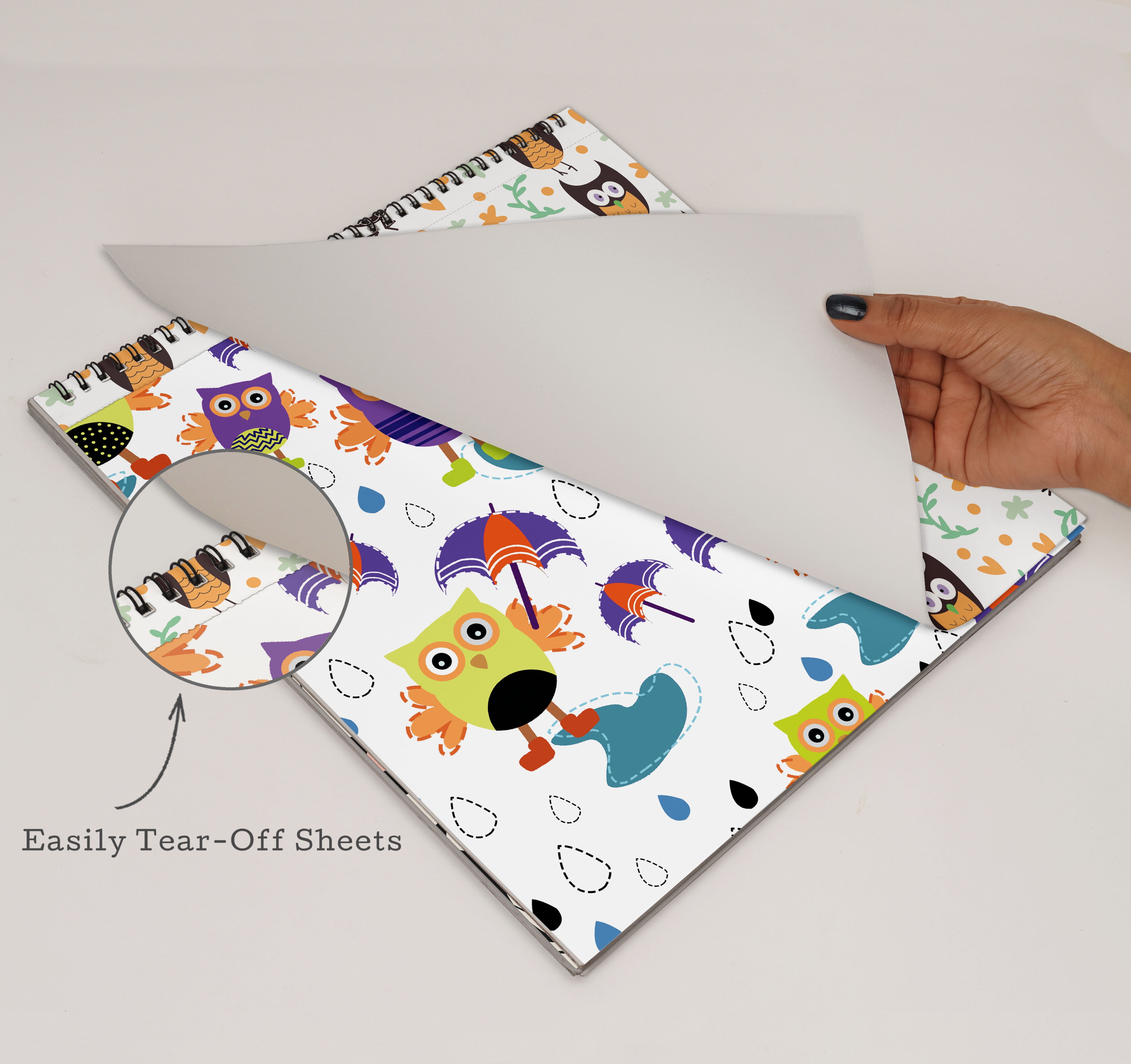 Inkdotpot 25Owl PrintScrapbookPaper Pad 12" x 12", Single-SidedScrapbookPaper- ColorfulCardstock PaperScrapbookingDIY Decorative BackgroundCardmaking Supplies- Journal Craft Paper