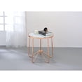 thumbnail image 3 of 22" X 22" X 22" Frosted Glass And Rose Gold End Table, 3 of 5