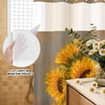 thumbnail image 3 of No Hook Shower Curtain, Sunflower Shower Curtains for Bathroom with See Through Top Window, Vintage Yellow Botanical Floral Summer Waterproof & Washable Bath Curtain Standard 72"x72", 3 of 8
