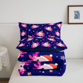 thumbnail image 5 of Manfei Axolotl Amphibian Print Full Size Comforter Sets,3D Printed Salamander Bedding Comforter Set,Navy Blue Reversible,3 Pieces,1 Comforter and 2 Pillowcases, 5 of 7