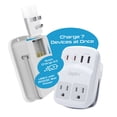 thumbnail image 3 of Adaptador de viaje Ceptics WPS-5B, 2 tomas USB-A, USB-C para EE. UU., 20 W, 3 of 9