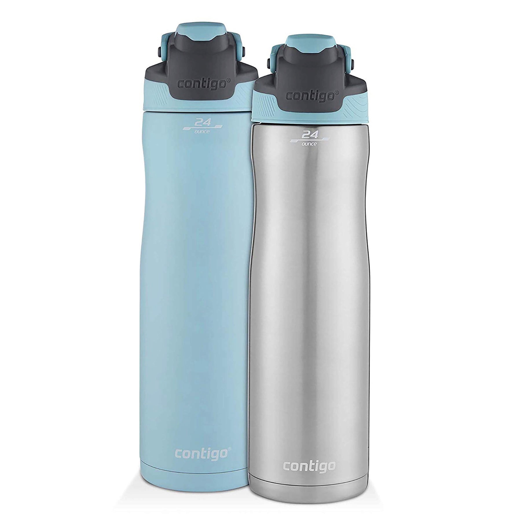 Contigo Autoseal Chill 24 Oz 24oz Iced Aqua Lid SS Bottle BPA for sale online 