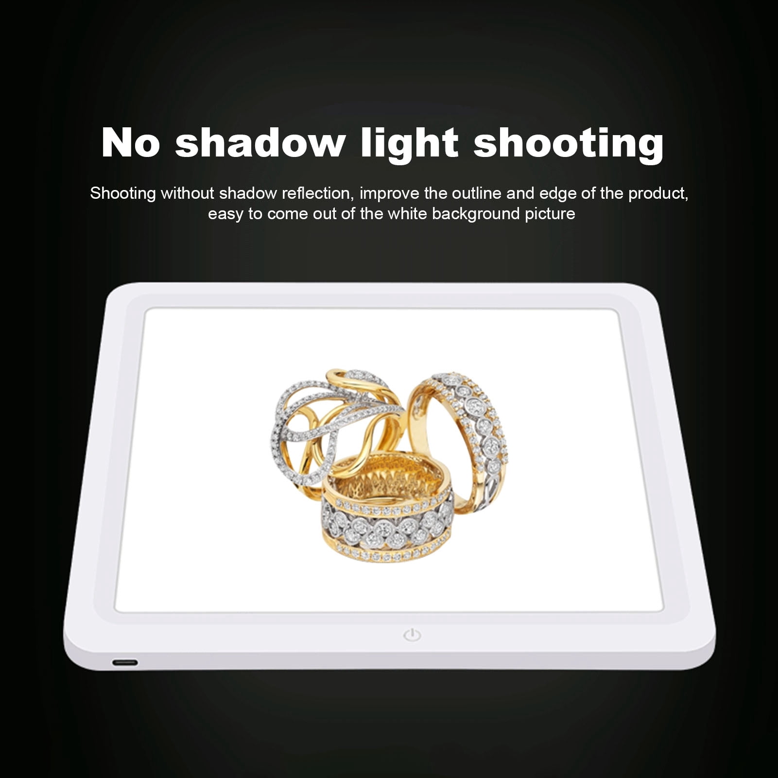 Shadowless Lamp Panel Pad 22cm LED Photography Shadowless Bottom Light for Studio Box Lightbox Shooting Commercial Objects