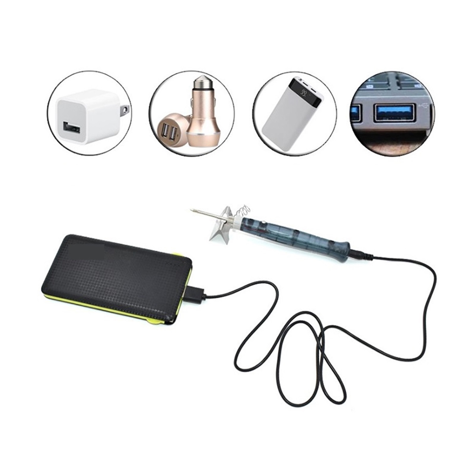 Portable USB Soldering Iron Professional Electric Heating Tools Rework Indicator