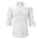 thumbnail image 1 of Ceisia Men's Solid Satin Long Sleeve Dress Shirt with Chest Pocket for Business & Casual Wear White L Gifts, 1 of 5