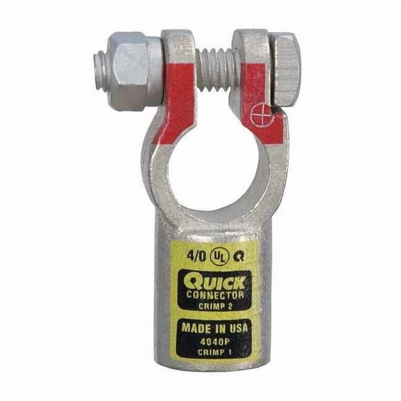 Fusion Straight Terminal,4/0 ga.,Yellow,Pos 4040P