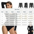 thumbnail image 3 of Purcolt Women's Plus Size Keyhole Seamless Shapewear Bodysuits One Piece Long Sleeve Bodycon Rompers Sleepwear Onesie Jumpsuit Tummy Control Body Shaper Snatching Body Suit, 3 of 7