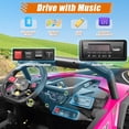 thumbnail image 5 of VIBESPARK 24 Volt Ride on Toys, 400W Electric Car for Kids, 2-Seater Ride on Cars w/ Battery Display, Spring Suspension, Bluetooth, LED Lights, Storage Box, Light Switch, Pink, 5 of 11