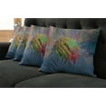 thumbnail image 5 of Ambesonne Fantasy Throw Pillow Cover 4 Pack, Visual Modern Energy, 24", Blue Pistachio, 5 of 5