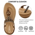 thumbnail image 5 of Ablanczoom Sandals Women: Women Flats Sandals for Dresses - Elastic Ankle Strap Flip Flops, 5 of 6