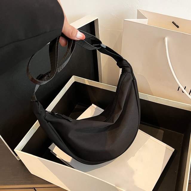 Bolsas De Hombro Bolsa de viaje informal para mujer, Bolsas de mano de nailon de media luna, Bolsas femeninos elegantes simples Sywqhk Para Estrenar
