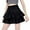 hwj# Black484, variant on Huowey Women Ballet Mini Skirts Solid Color Smocked High Waist Ruffles Tiered Elegant Flowy Casual Boho Layered Pleated Beach Short Skirt,Black,L